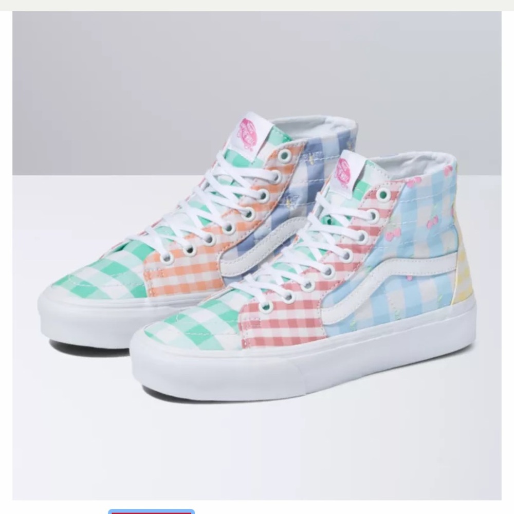 Vans Gingham Block SK8-HI TAPERED High Top Womens Sz.9 Brand New